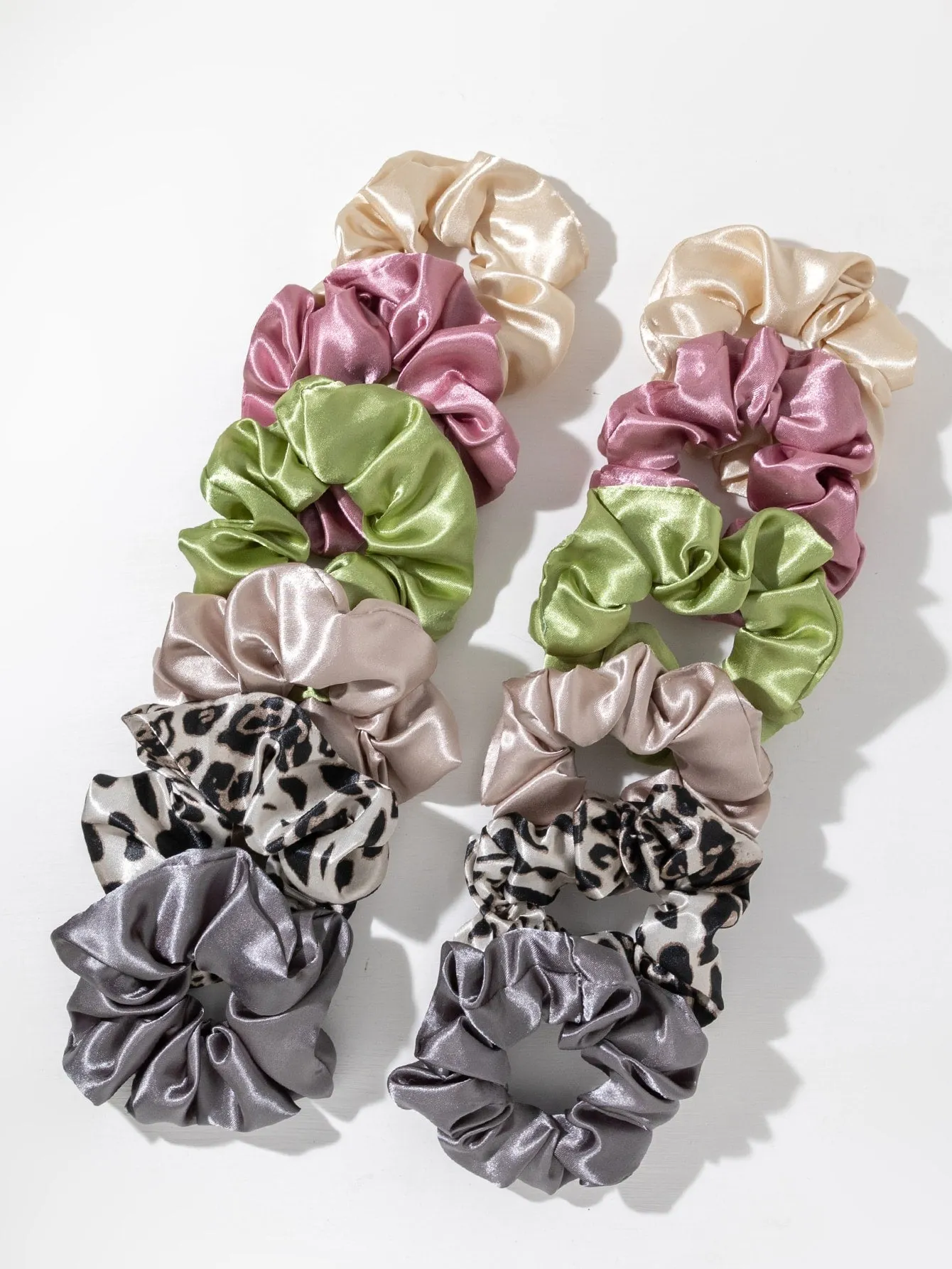 12pcs Plain Pleated Scrunchie