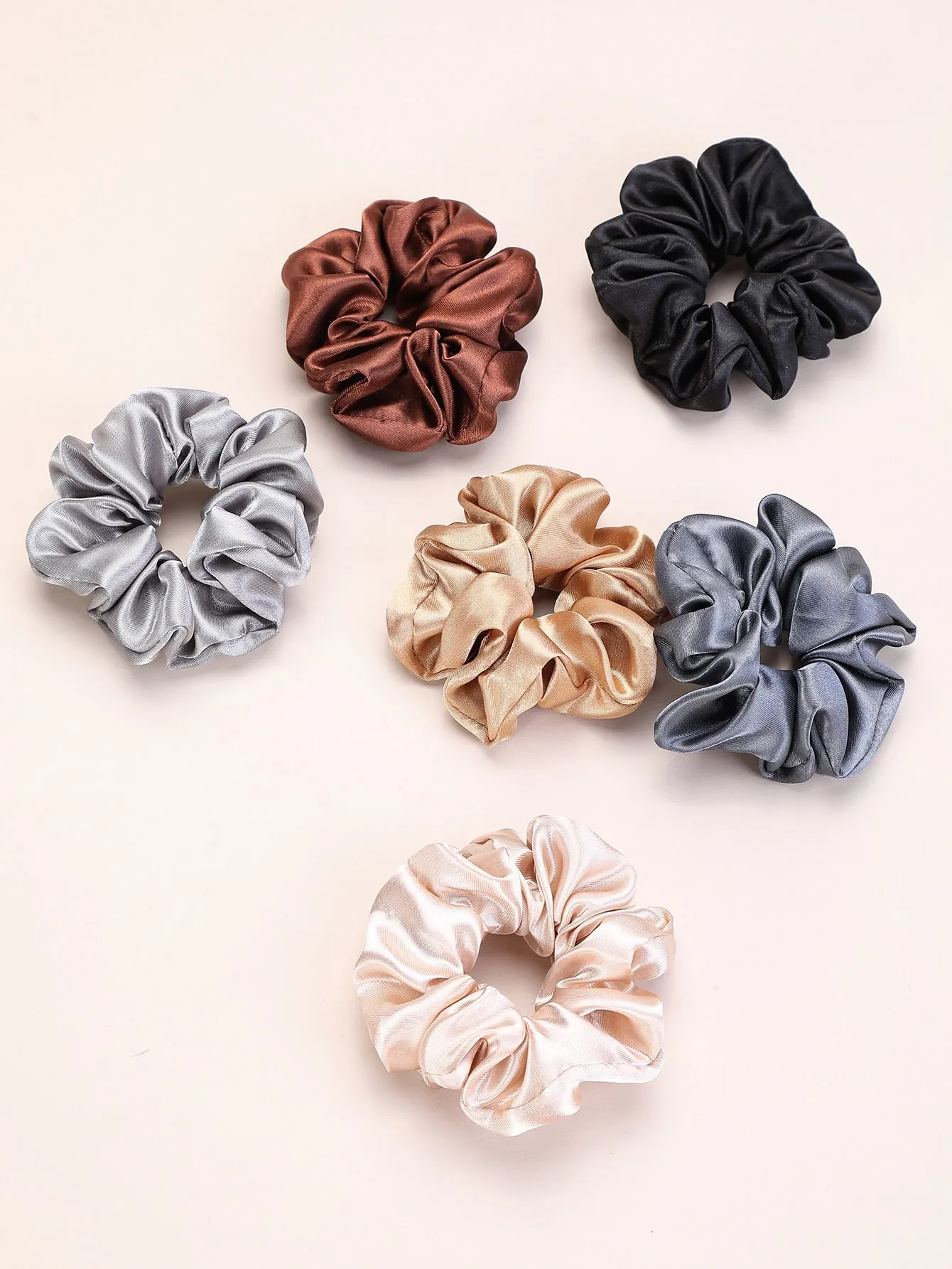 12pcs Plain Pleated Scrunchie