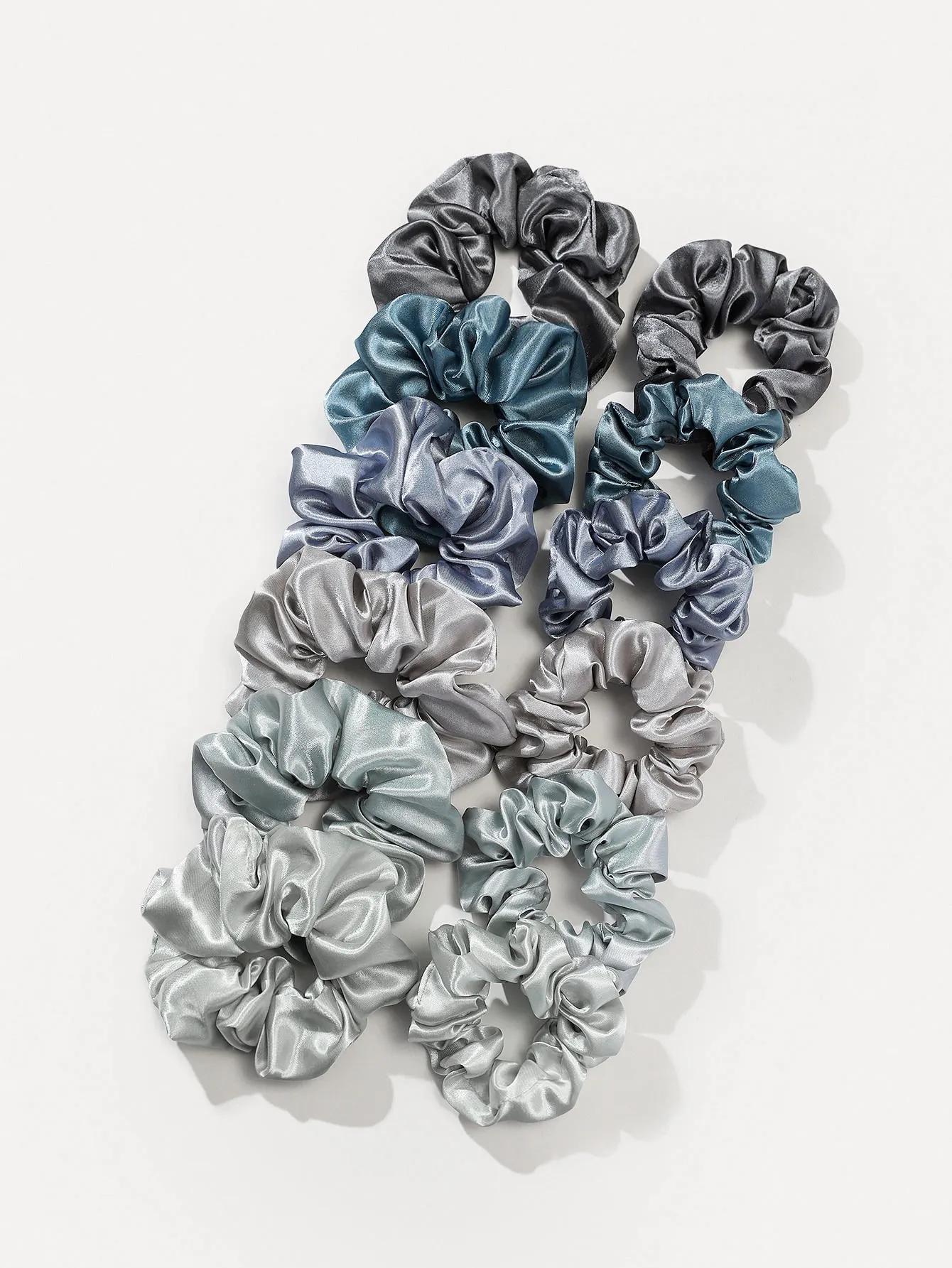 12pcs Plain Pleated Scrunchie