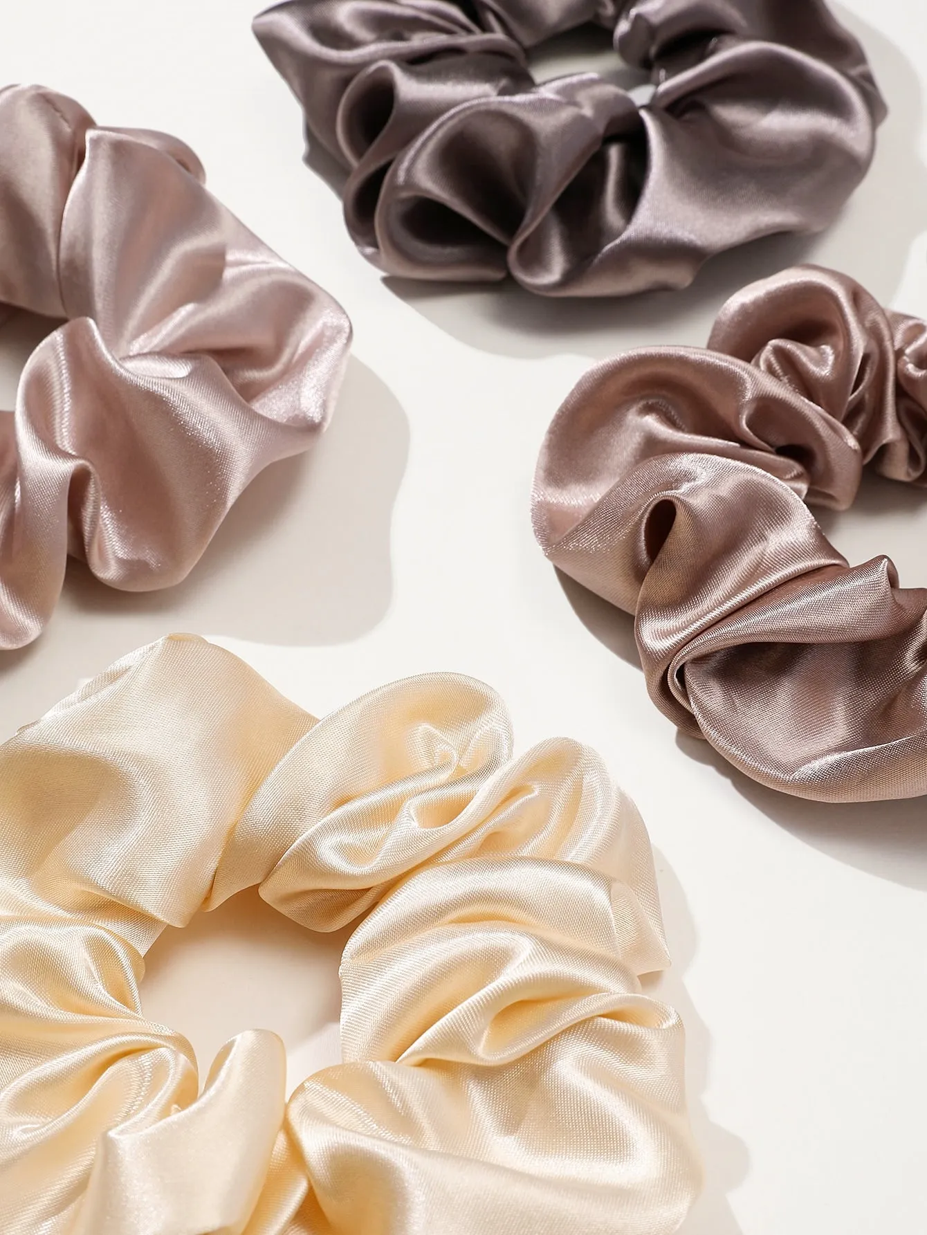 12pcs Plain Pleated Scrunchie