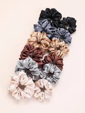 12pcs Plain Pleated Scrunchie