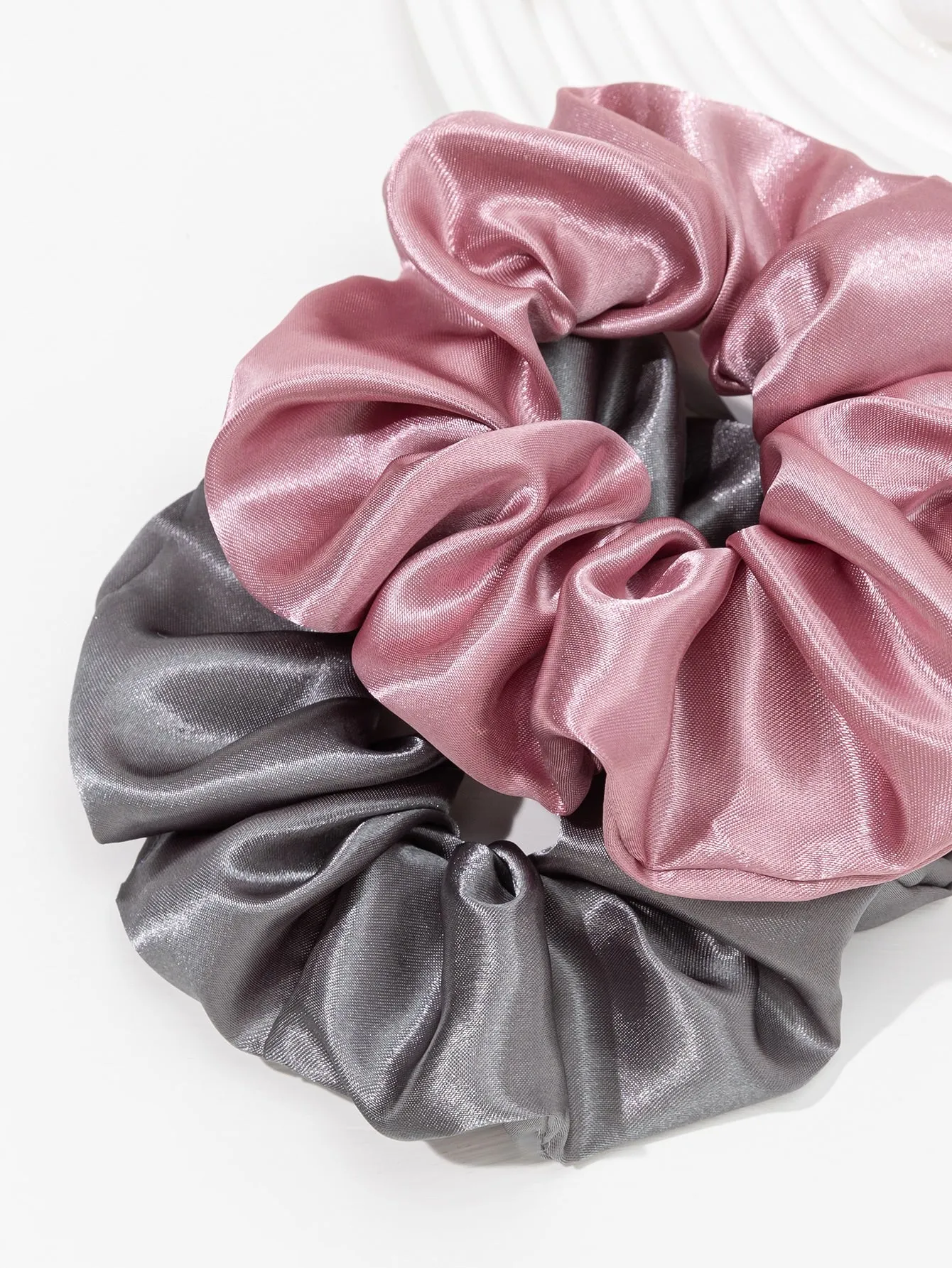 12pcs Plain Pleated Scrunchie