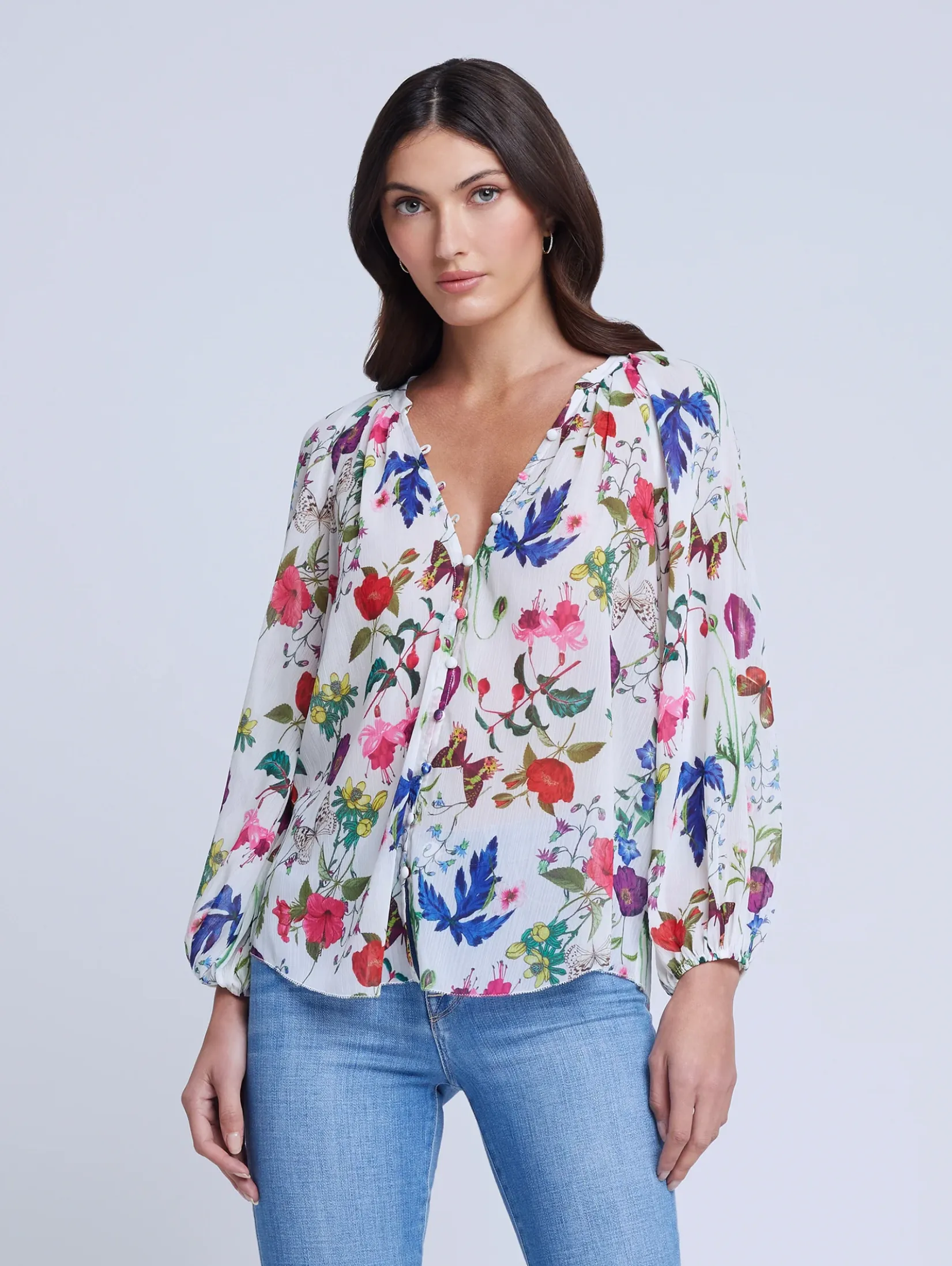 40522LITimlb L'Agence Teagan Dolman Blouse