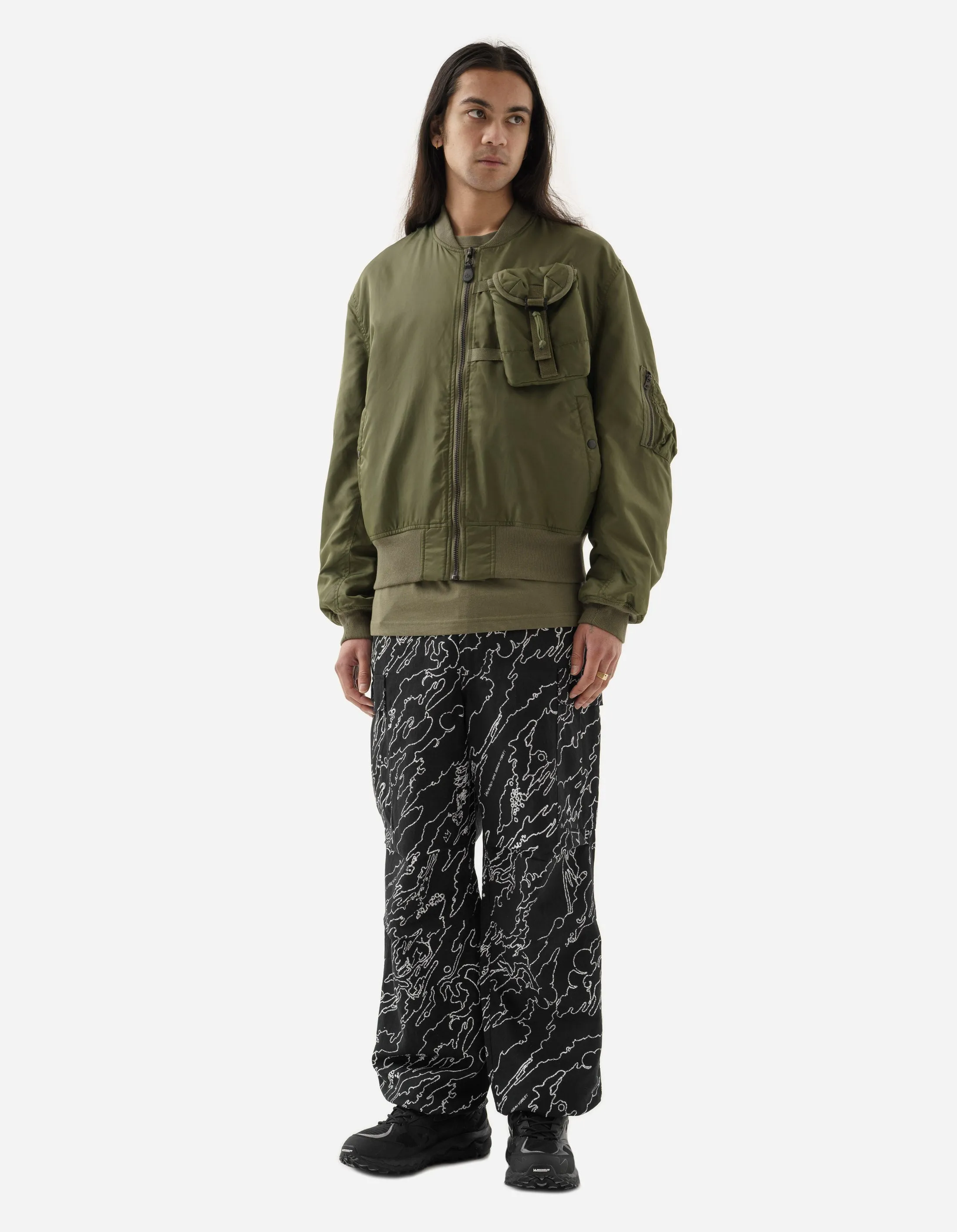 5136 Maha Basquiat M65 Cargo Pants Black