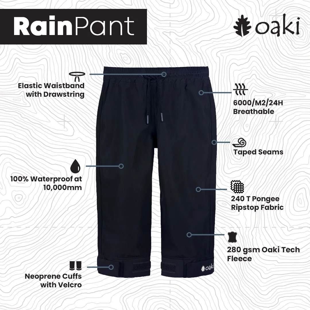 Adult Fleece-lined Rain/Snow Pants, Blue