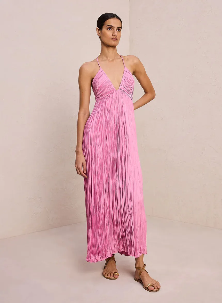 ALC Angelina Satin Pleated Dress