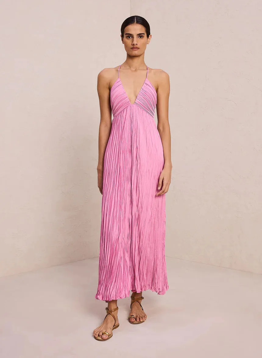 ALC Angelina Satin Pleated Dress