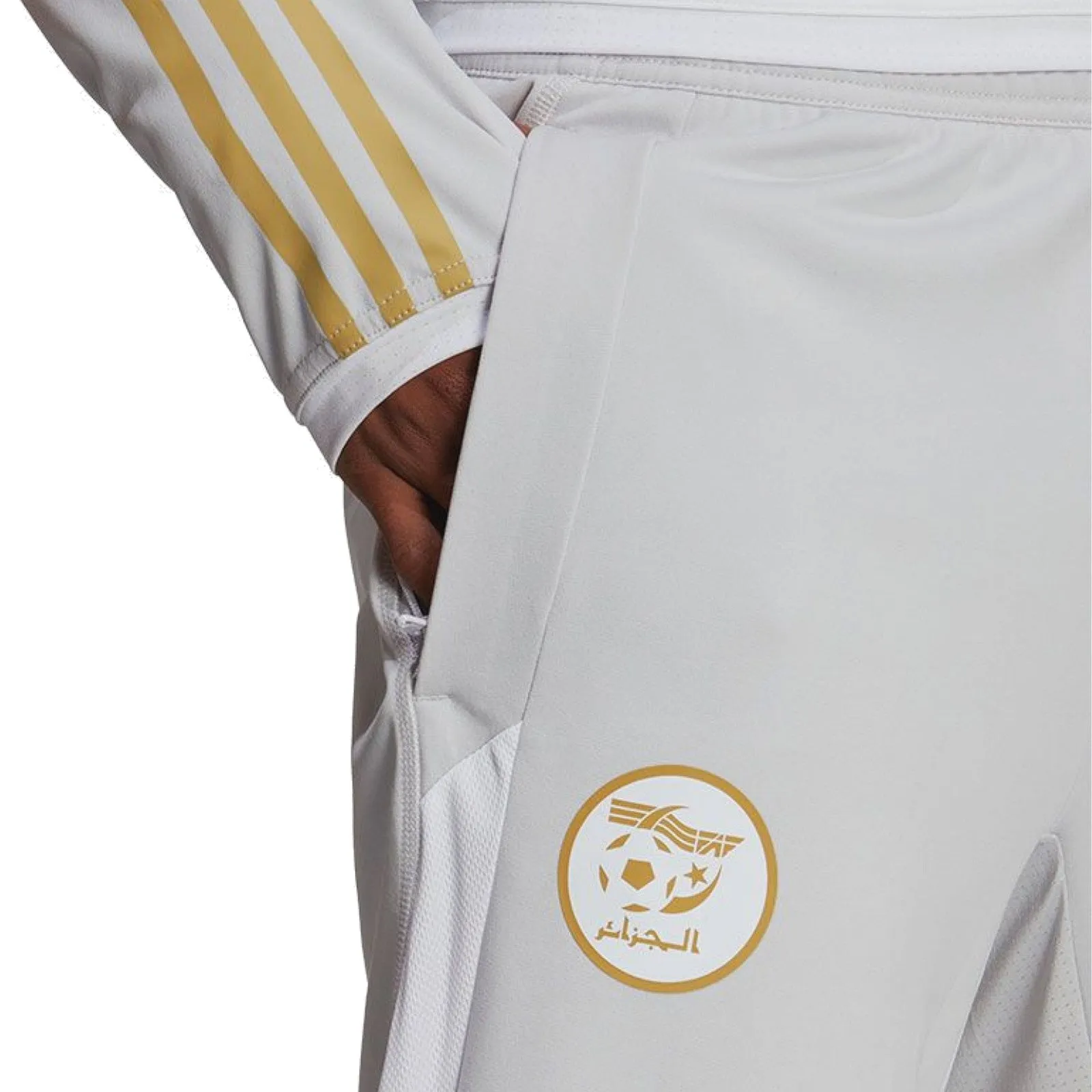 Algeria training technical Soccer tracksuit 2022/23 white/gold - Adidas