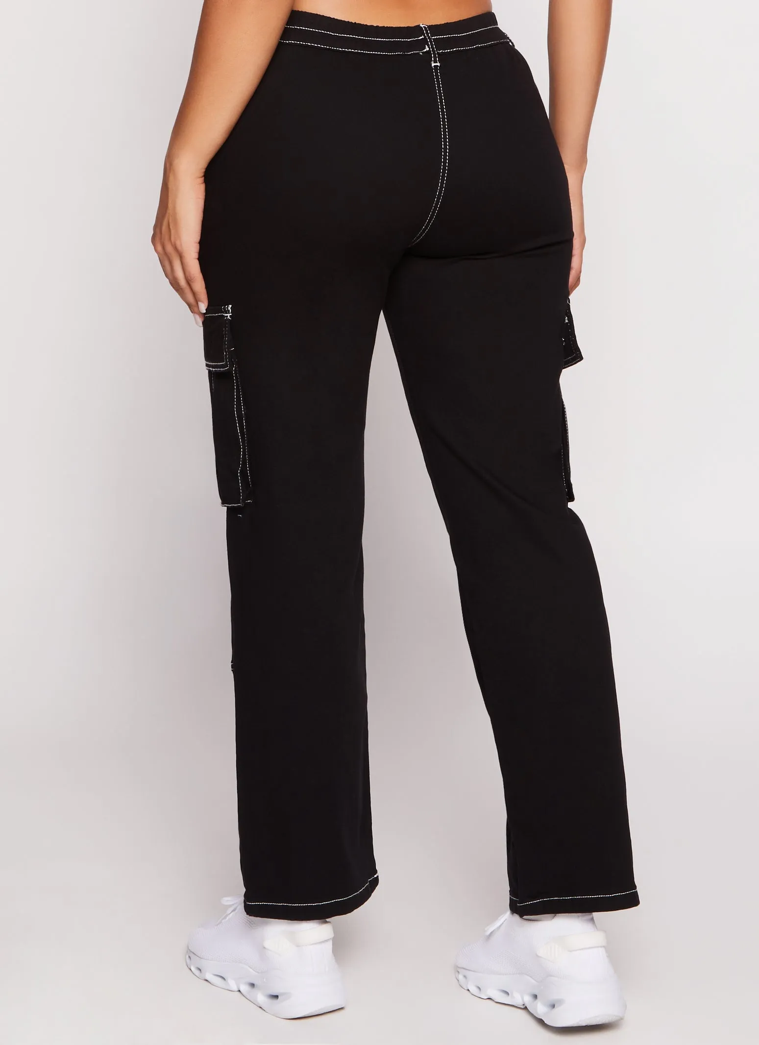 Almost Famous Contrast Stitch Cargo Pants