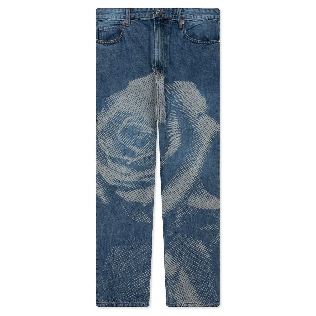 Almost There Allover Print Pants - Blue