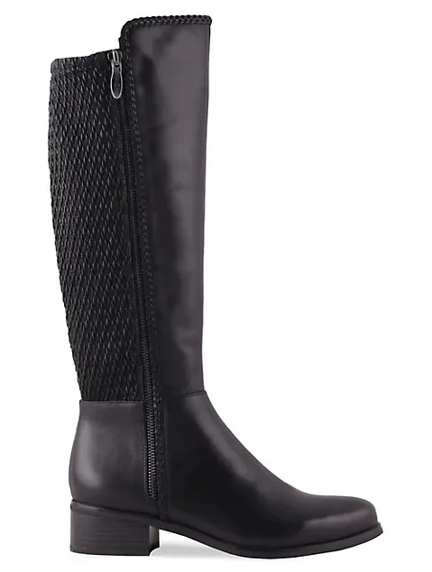 Aqua Diva Kochi Riding Leather Boots in Black