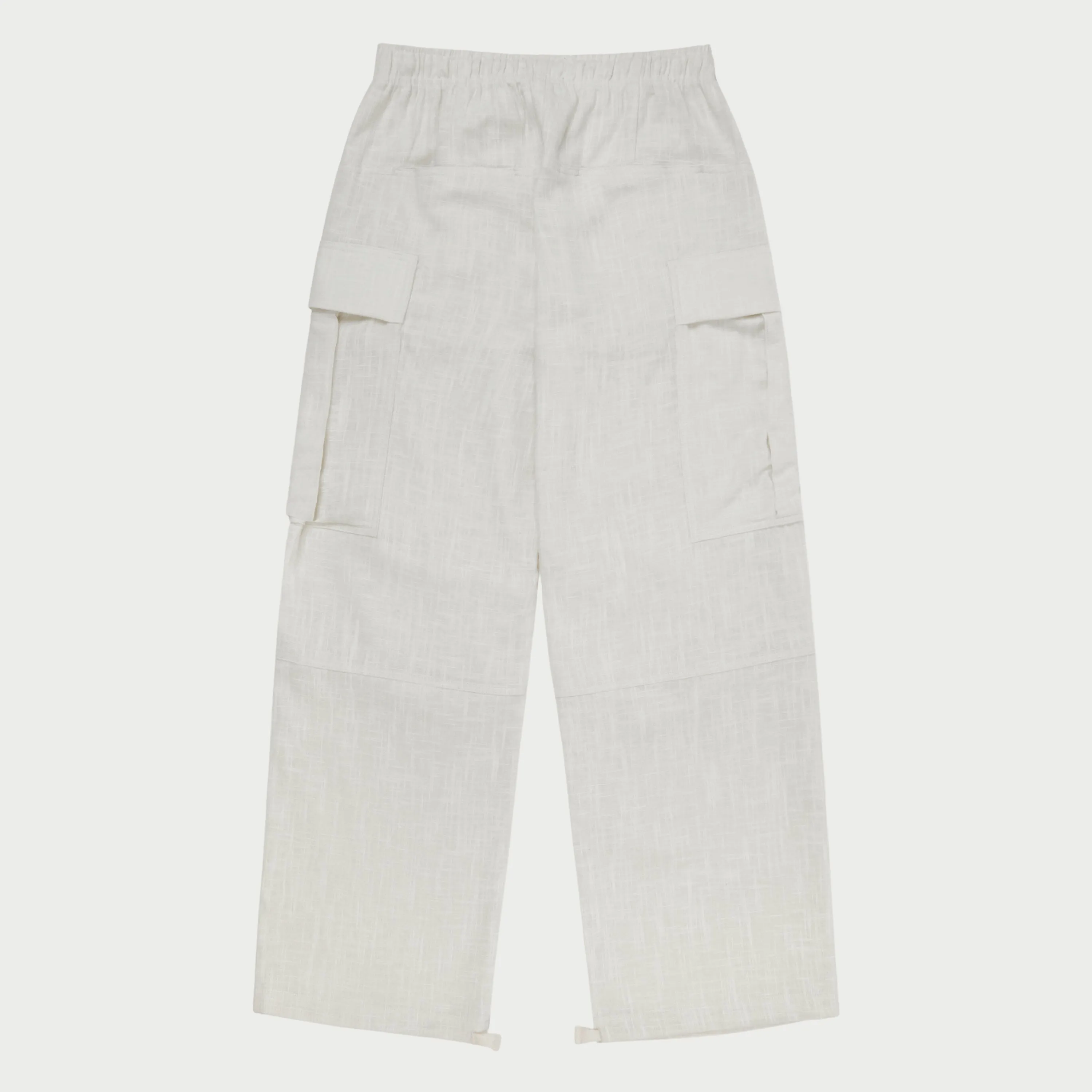 Baja Linen Cargo Pants (White)