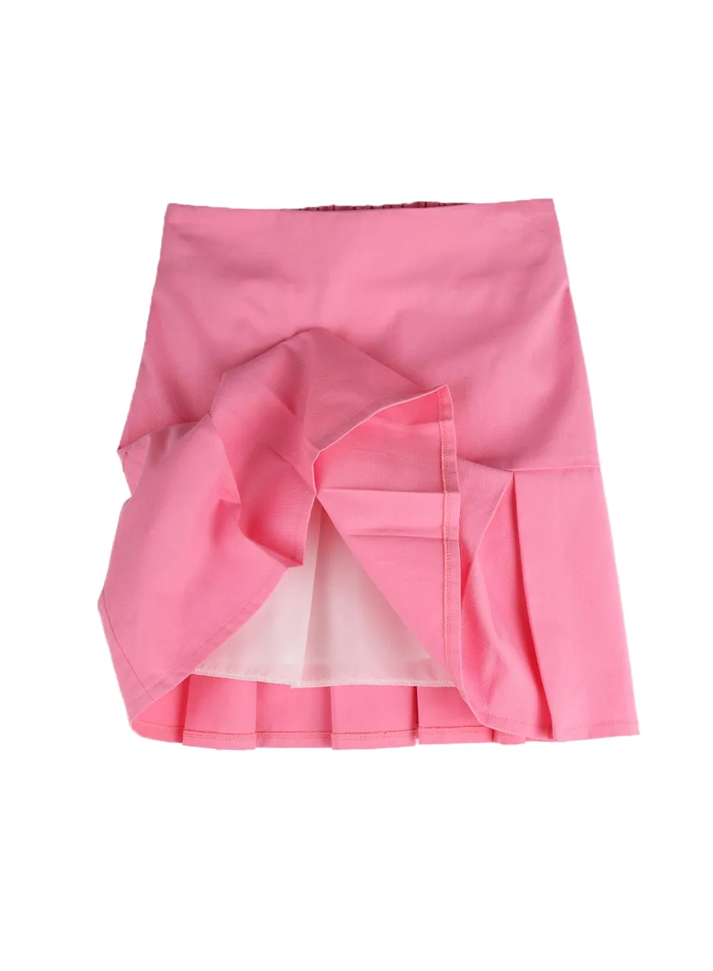 Basic Cotton Pleated Mini Skirt IM406