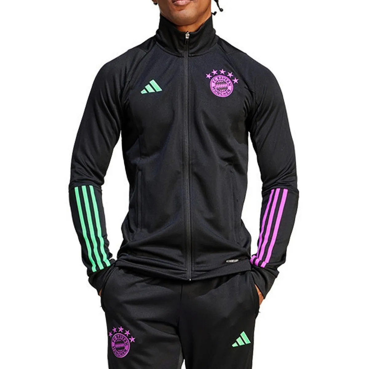 Bayern Munich 2023/24 Black Training Bench Soccer Tracksuit - Adidas Performance Gear