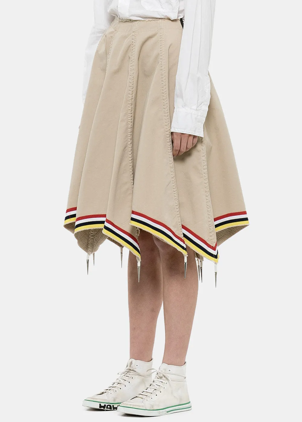 Beige Umbrella Skirt