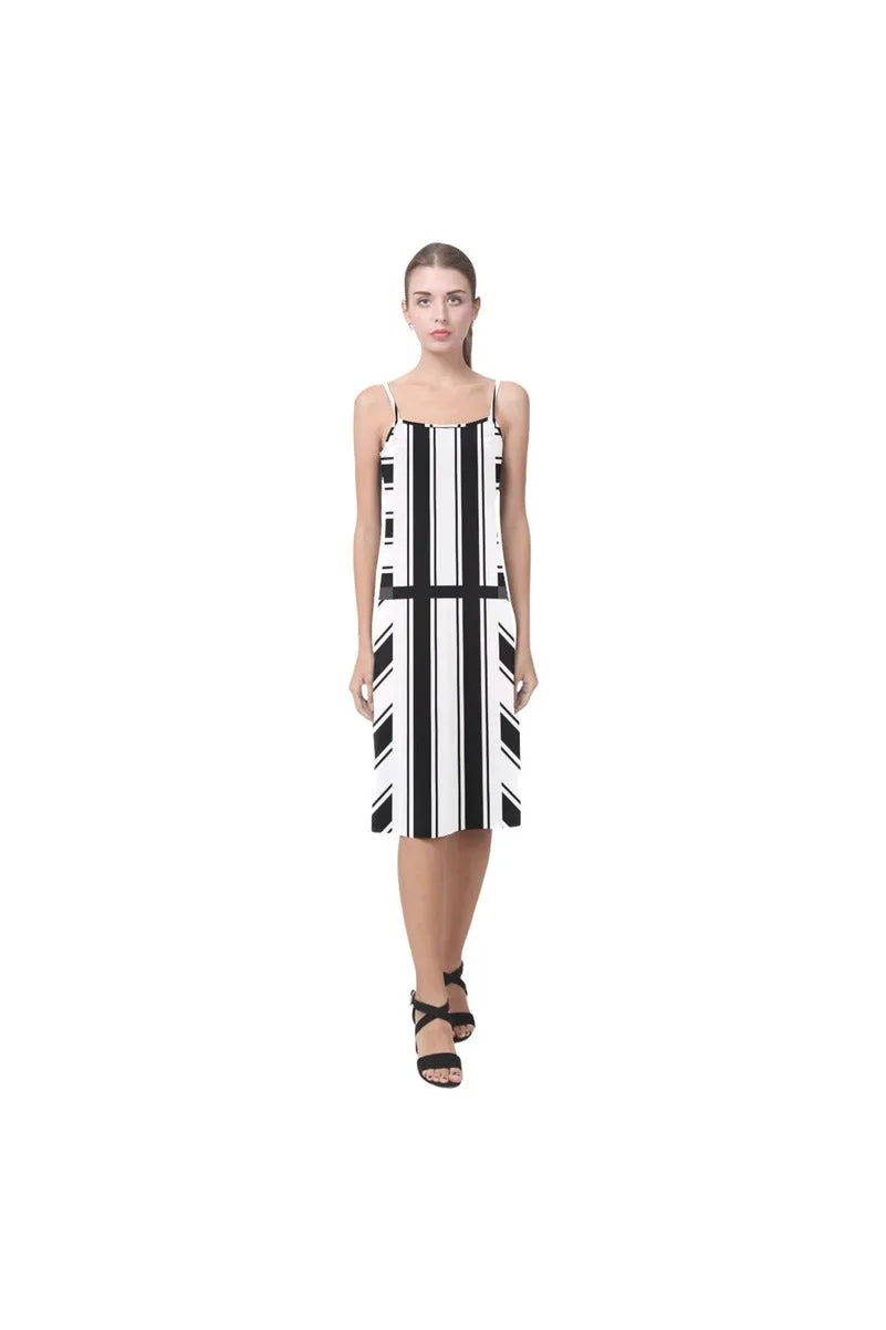 Biased Striped Alcestis Slip Dress (Model D05)