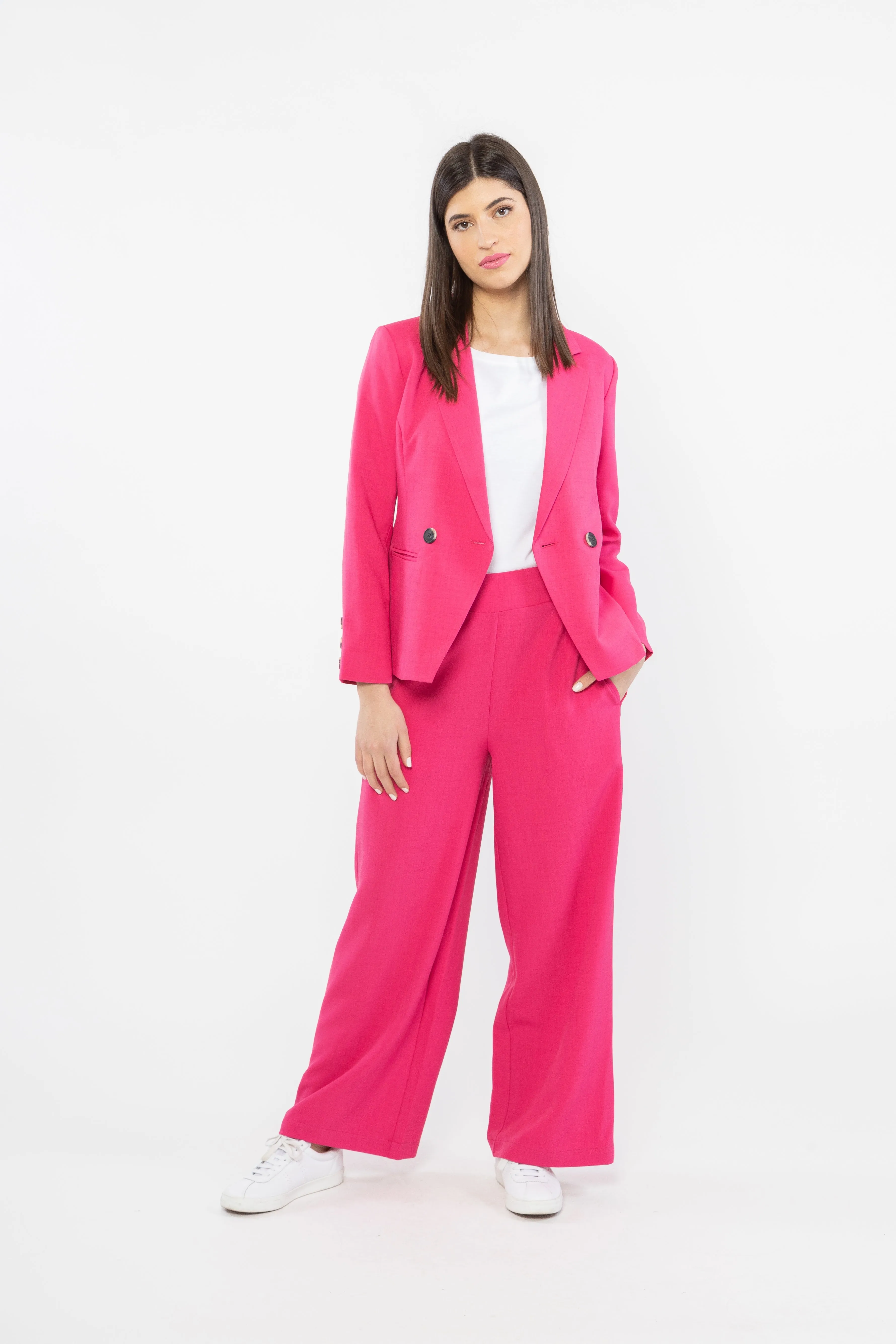 Billie The Label Essential Wide Leg Pants - Hot Pink