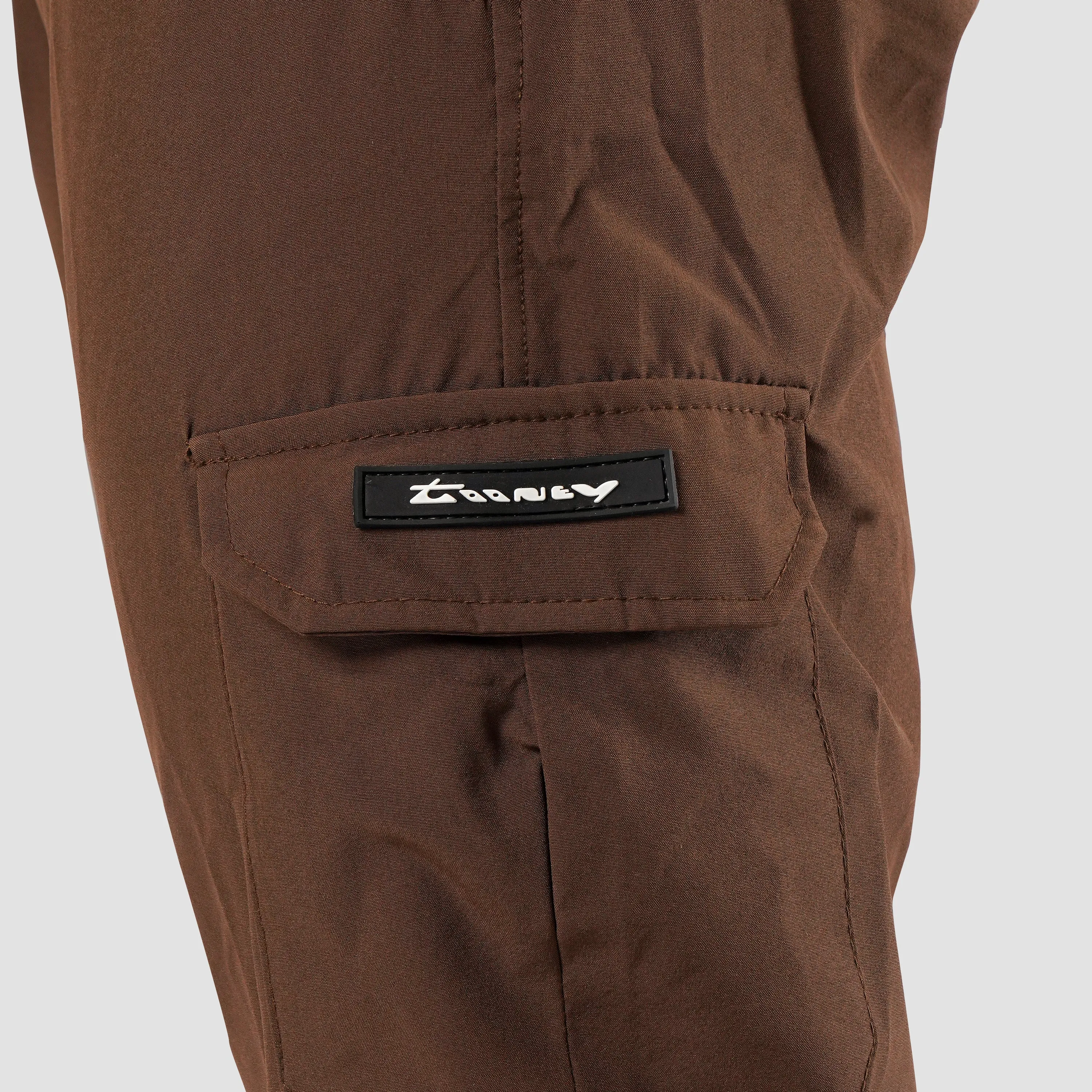 BROWN CARGO FLEX PANTS