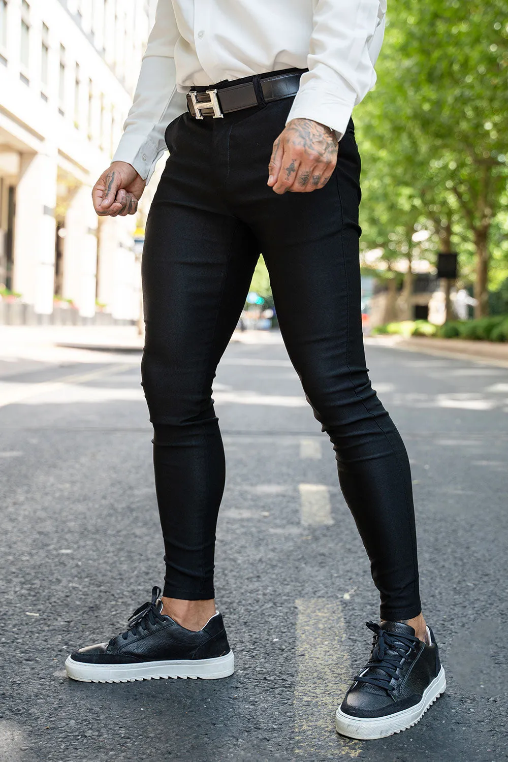 Buy $80 Free Shipping Black Stretch Pants