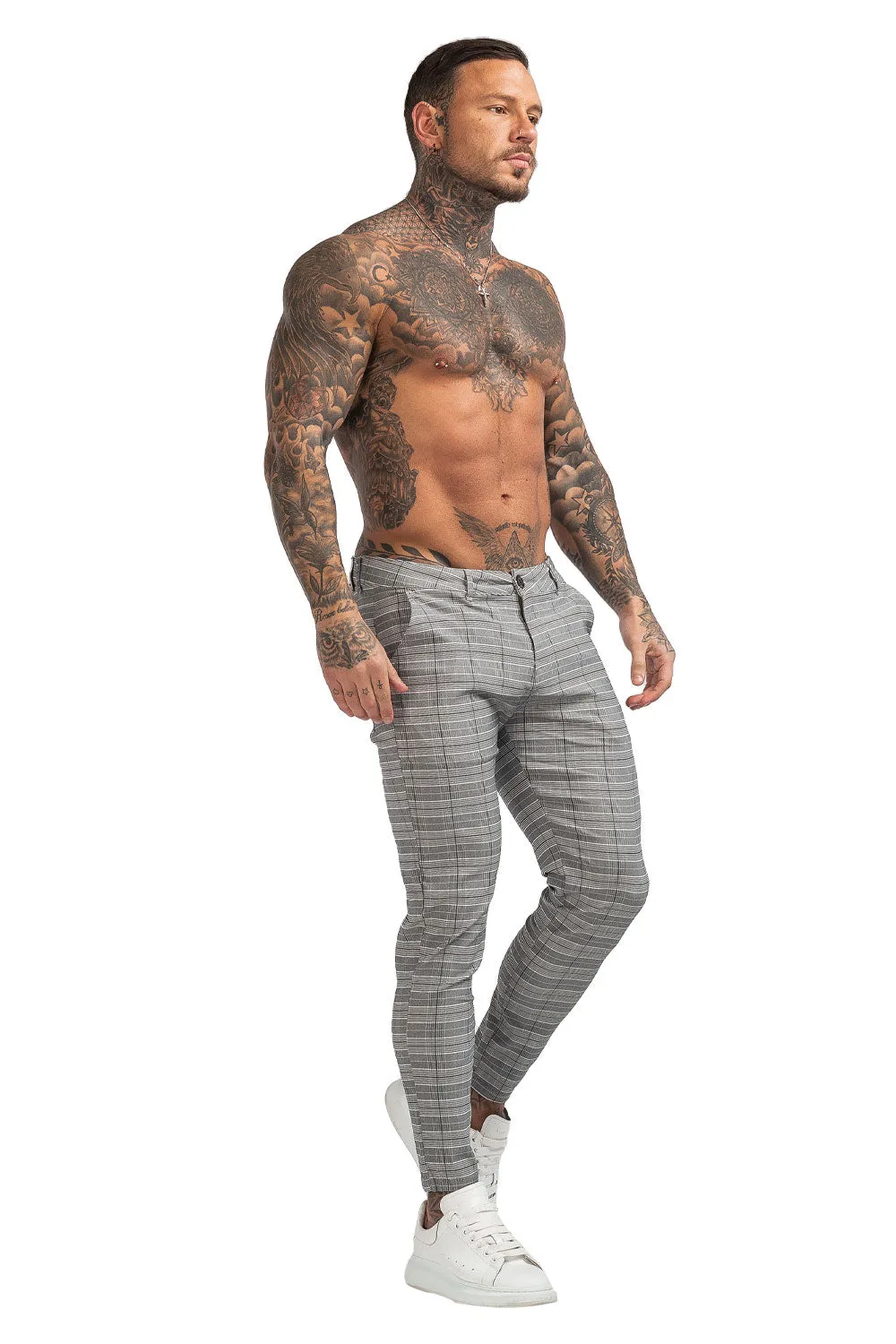 Buy $80 Free Shipping Men's Slim Grey Pants