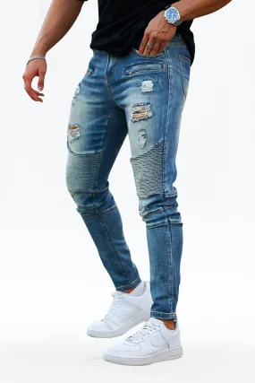 Buy $80 Free Shipping Men's Washed Blue Jean