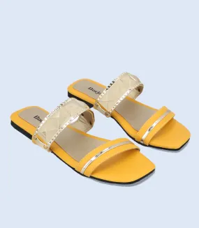 BW8041-MUSTARD-Women Casual Slipper