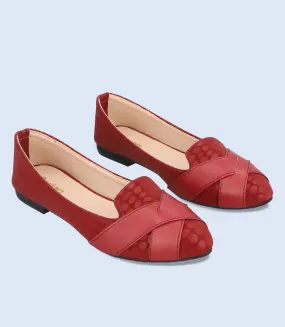 BW8418-MAROON-Women Casual Pumps