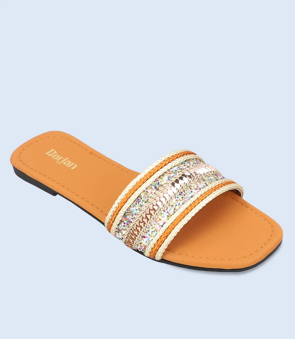 BW9484-TAN-Women Slippers