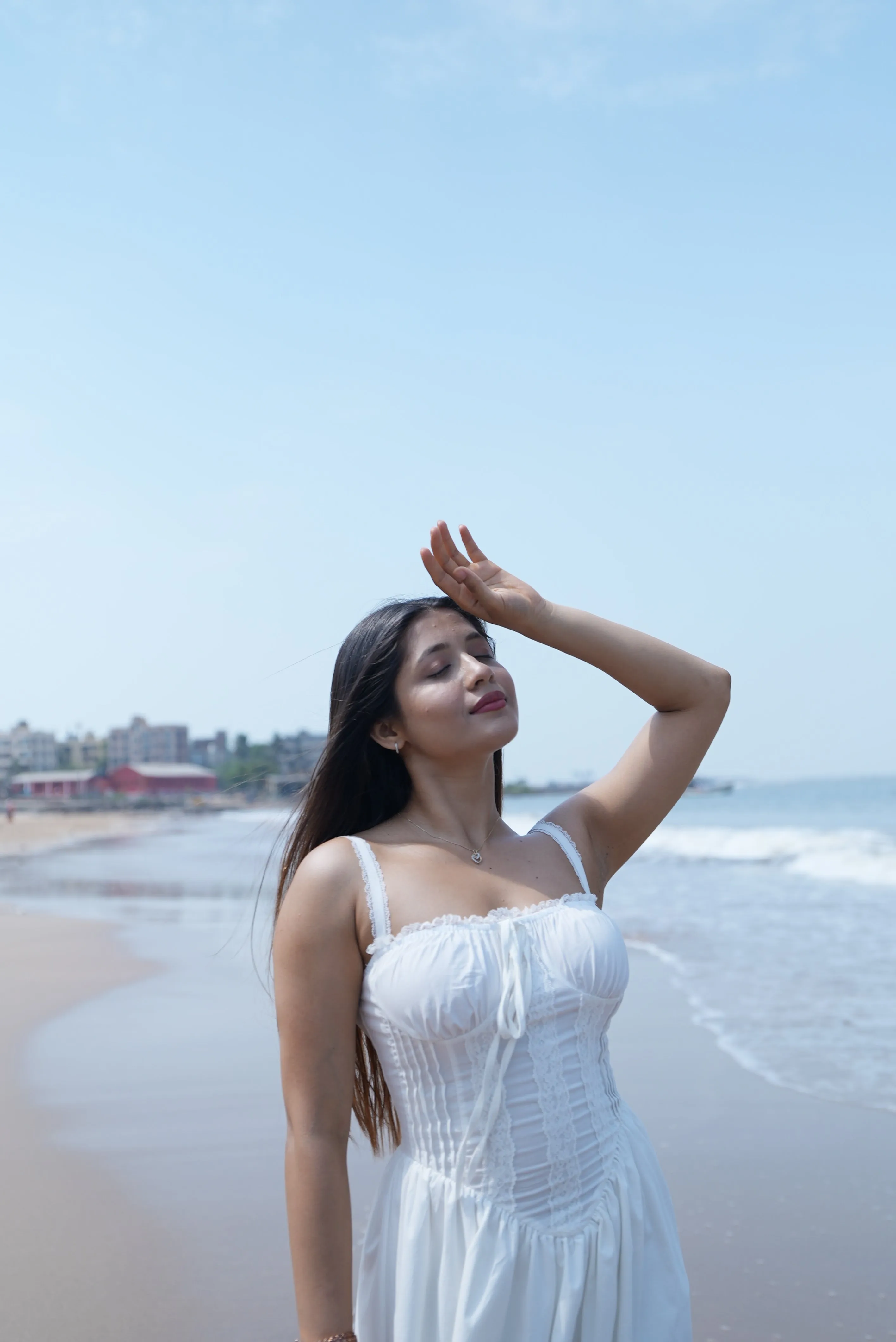 Cassey Luxe Summer Dress in White