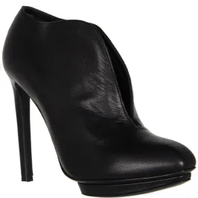 Centre Split Ankle Boots, Black