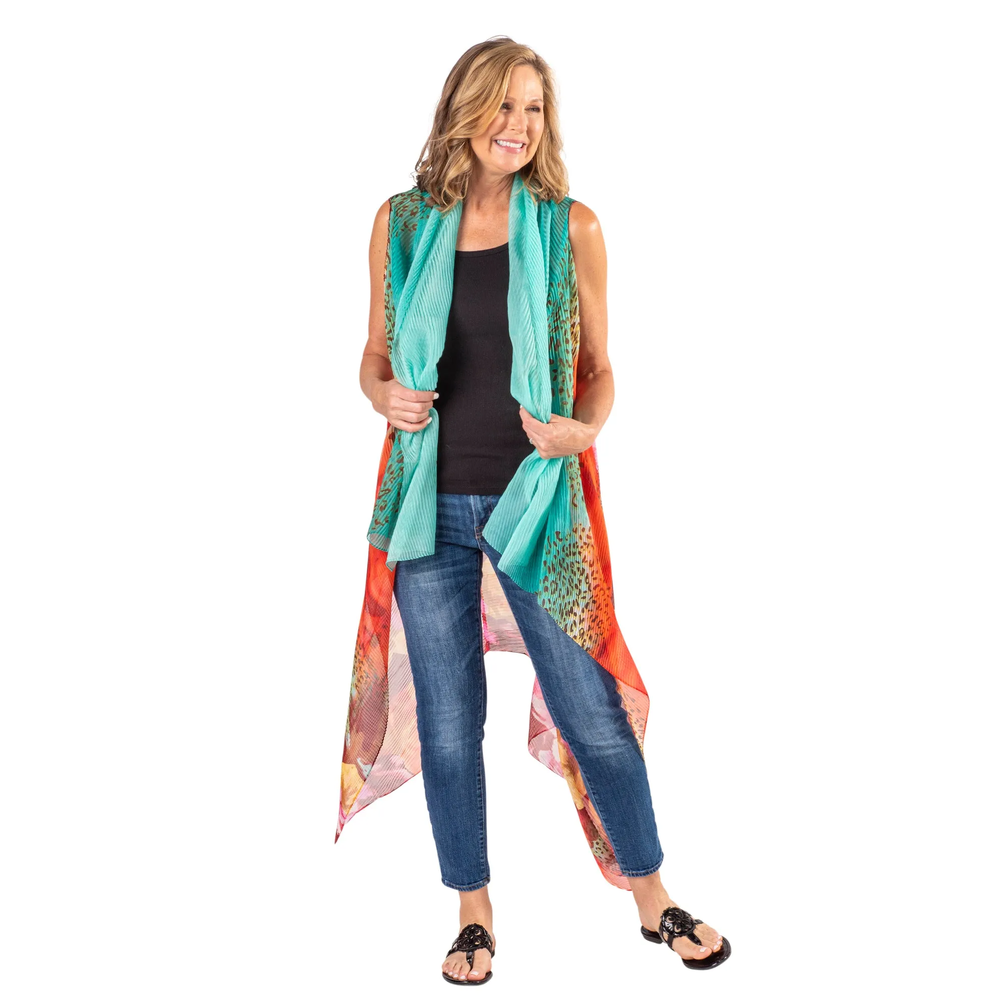 Chiffon Pleated Kimono