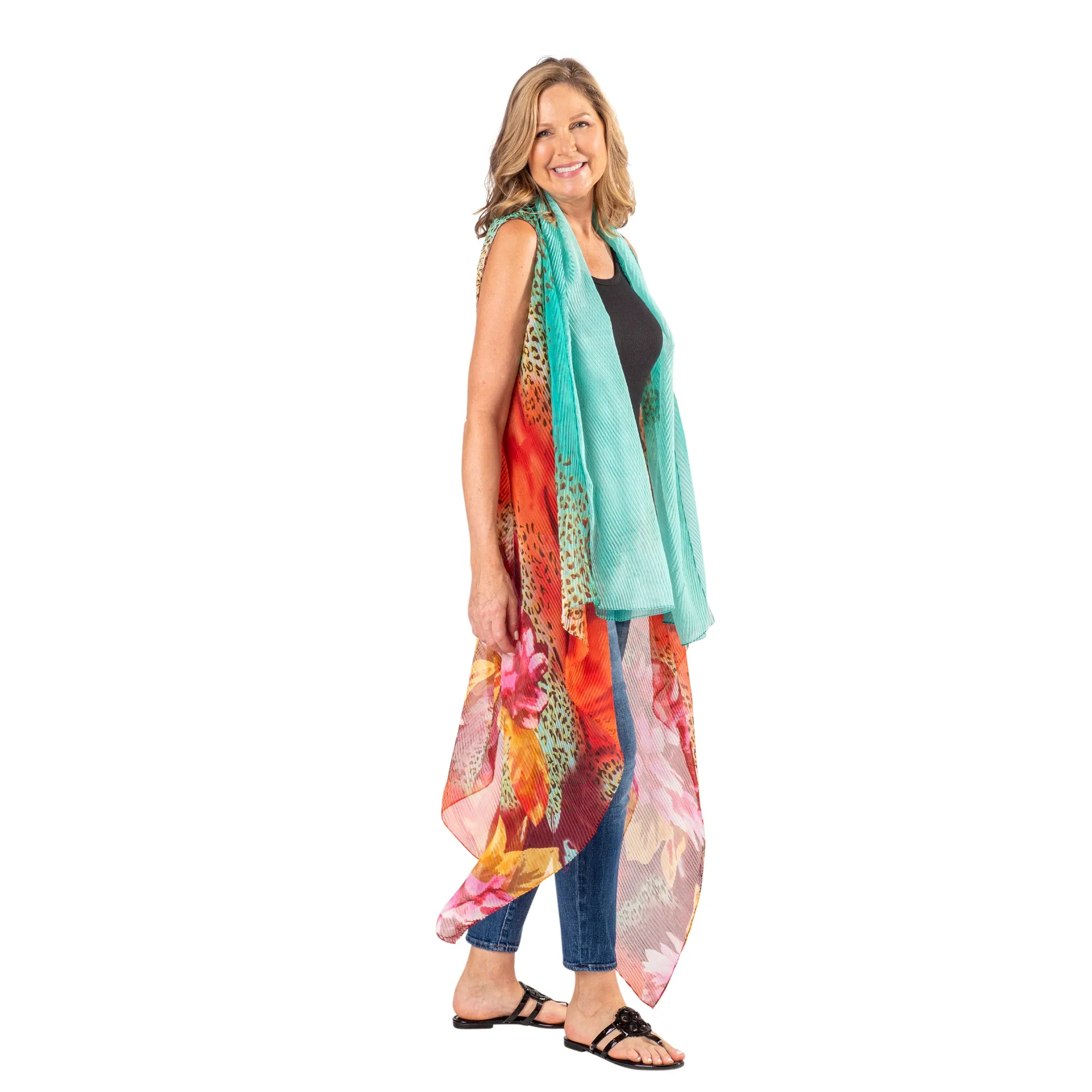 Chiffon Pleated Kimono