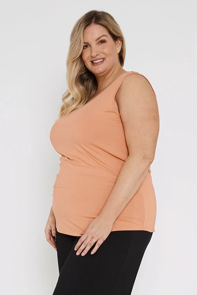 Classic Scoop Singlet - Apricot