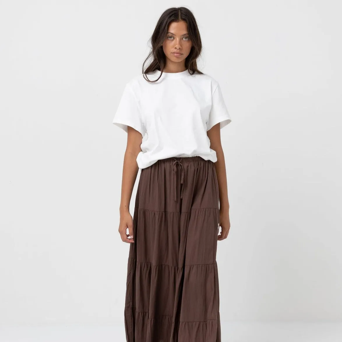 Classic Tiered Maxi Skirt