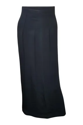 CLAUDE MONTANA Vintage Black High Waist Maxi Skirt (UK 6)