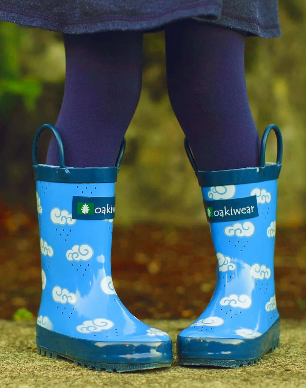 Clouds Loop Handle Rubber Rain Boots