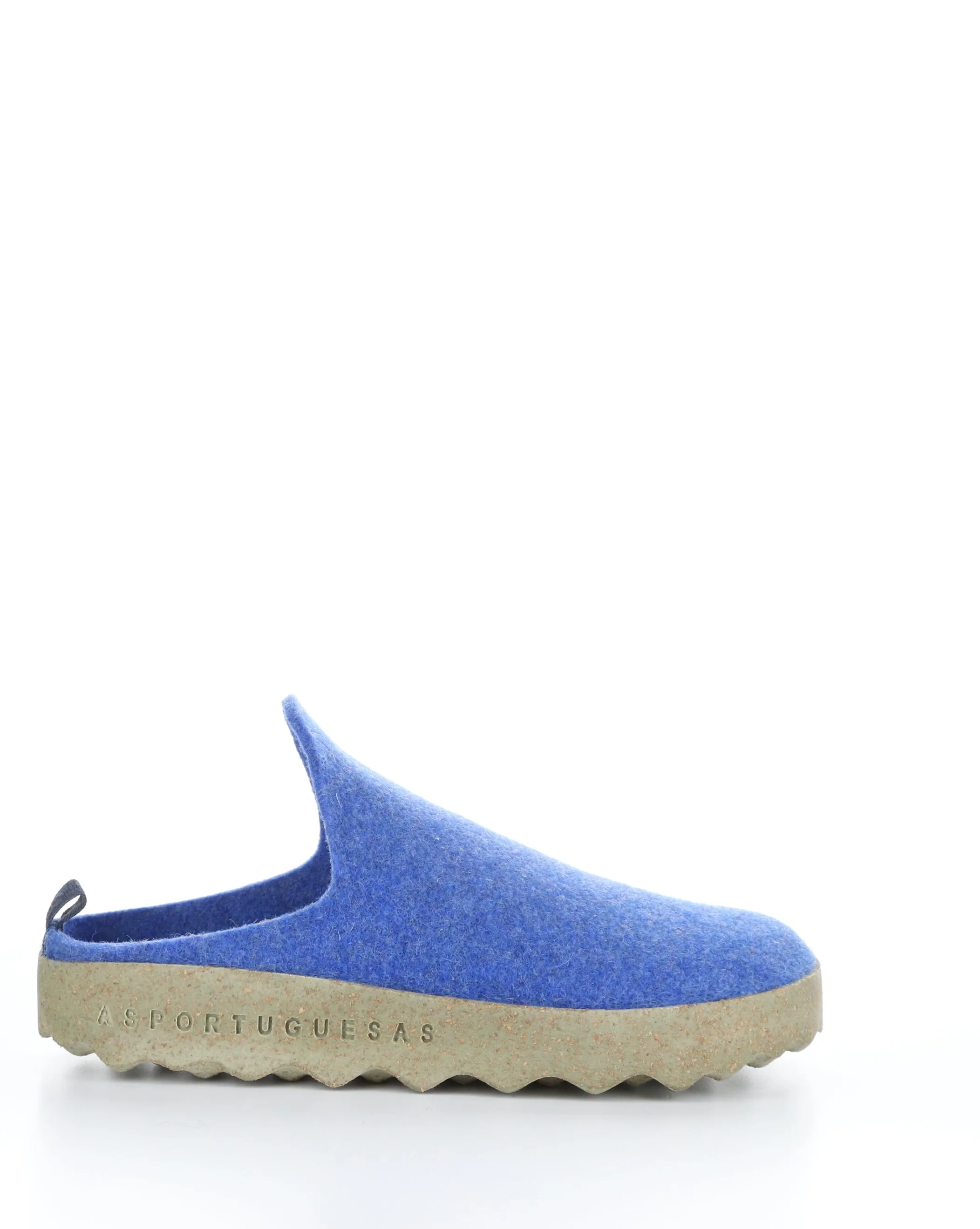 COME023ASP Blue Slip-on Mules