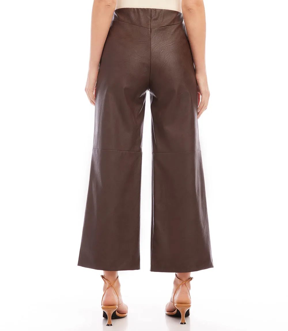 Cropped Vegan Leather Pants