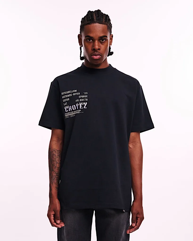 CROYEZ INTERBELLUM T-SHIRT - BLACK/PURPLE