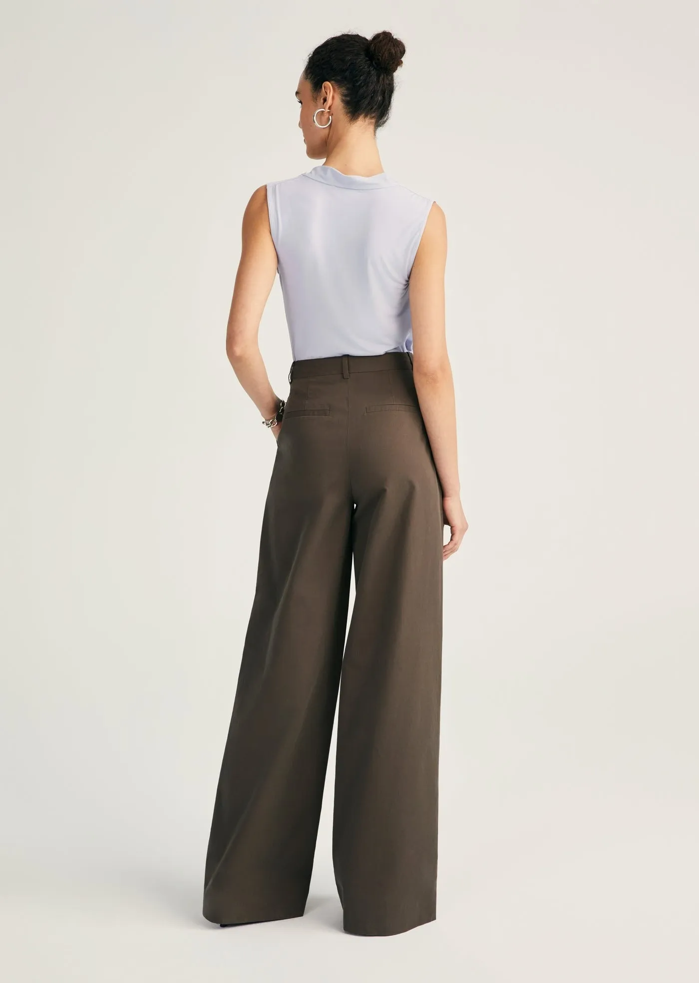 Derek Lam 10 Crosby Juliana Wide Leg Pleat Front Trouser