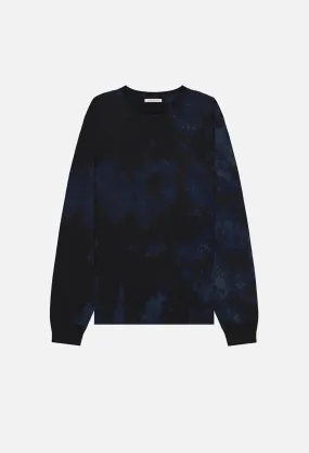 Double Dye LS University Tee / Indigo X Black