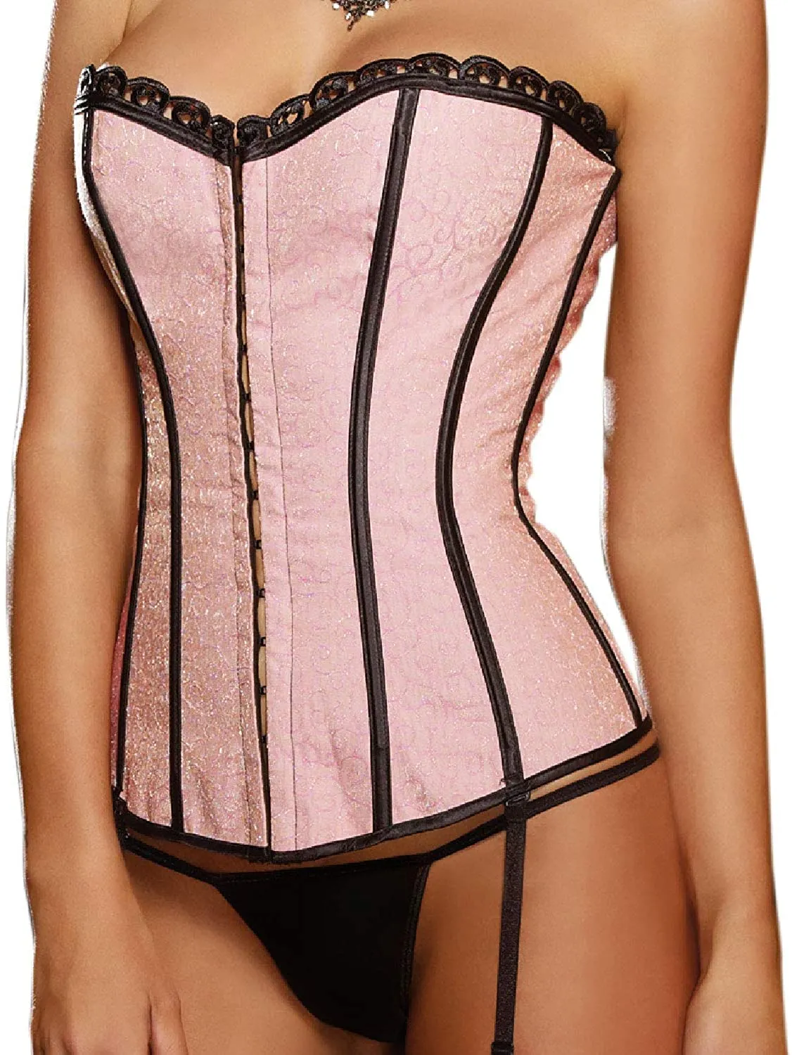 Dreamgirl Women's Corset Pink/Black