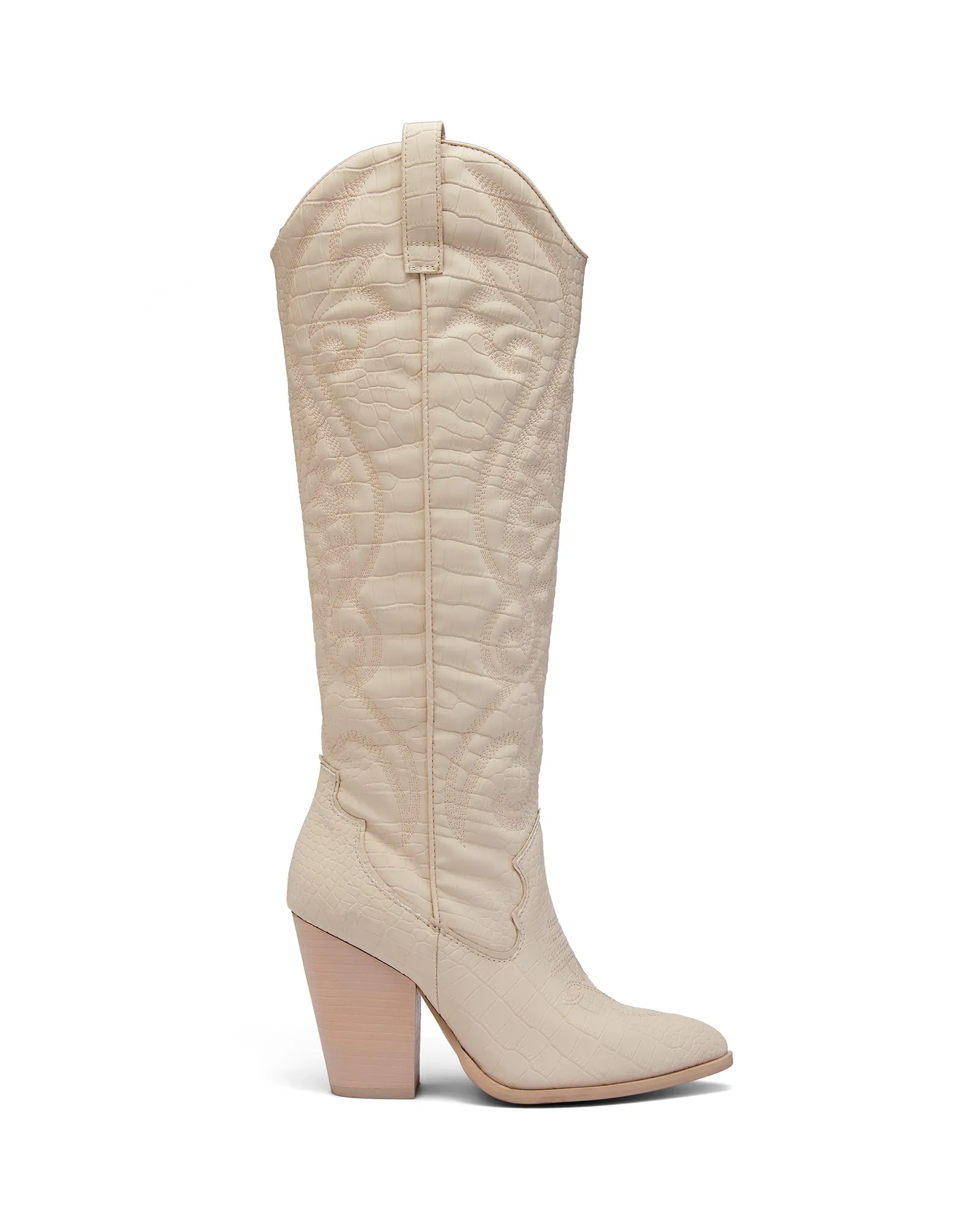 Dutchess Cowboy Boot Bone Croc