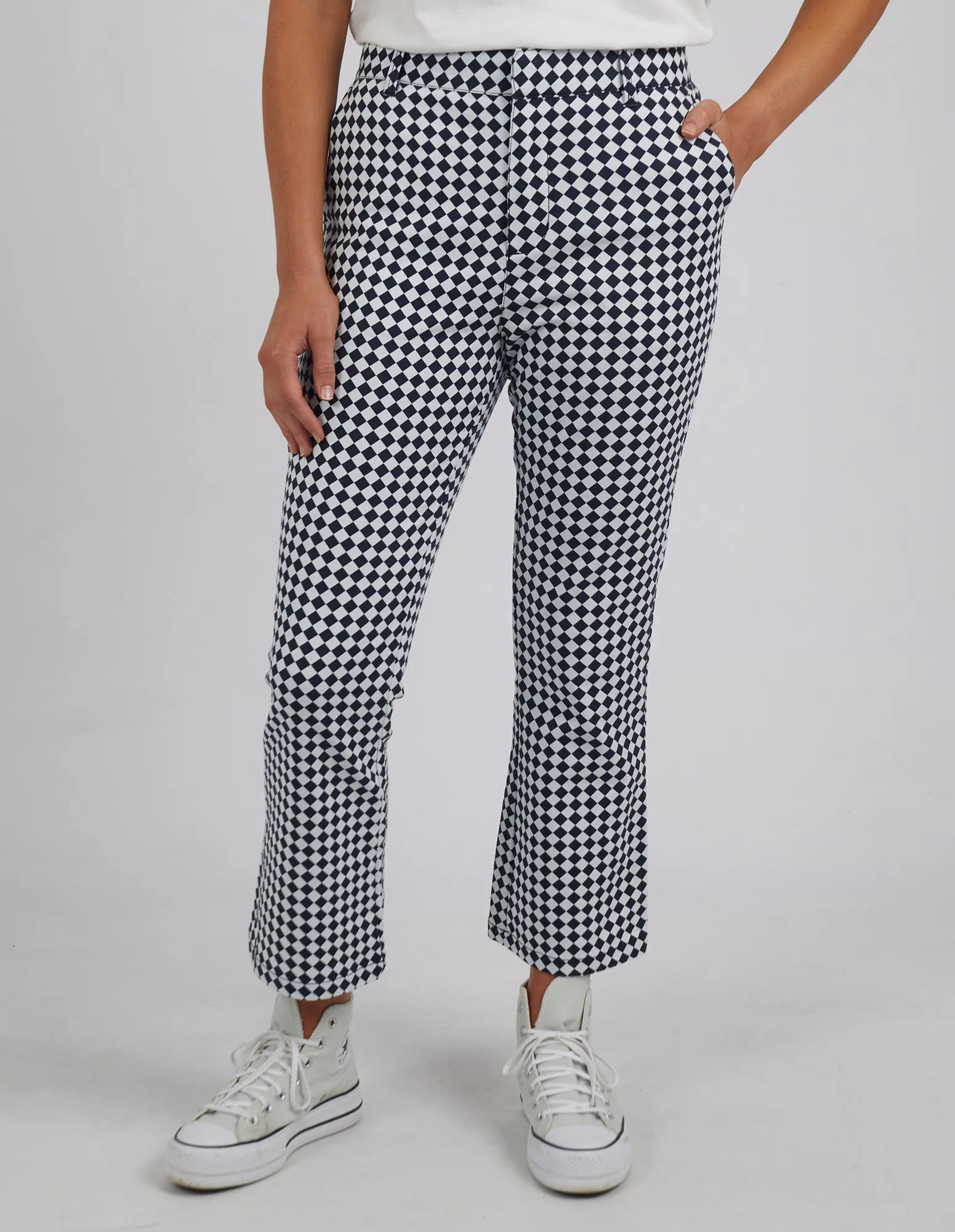 Elm - Zest Pant - Navy Checkerboard