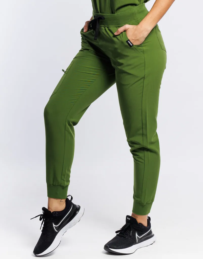 Essential Jogger Scrub Pants - Fern Green