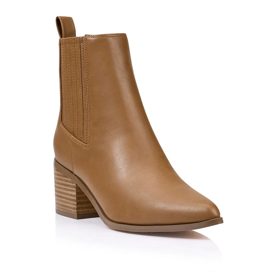 Fillipin Chelsea Ankle Boots - Tan Softee