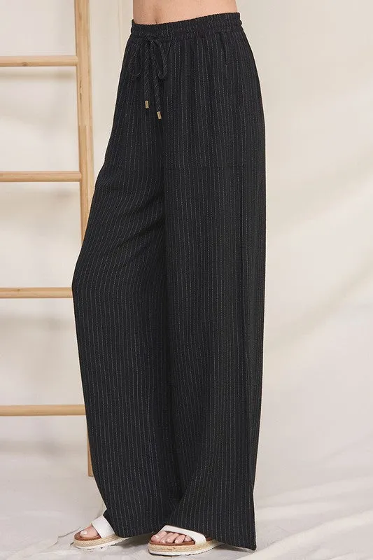 FINAL SALE - Sandy Beaches Striped Linen Pants - 2 Colors!