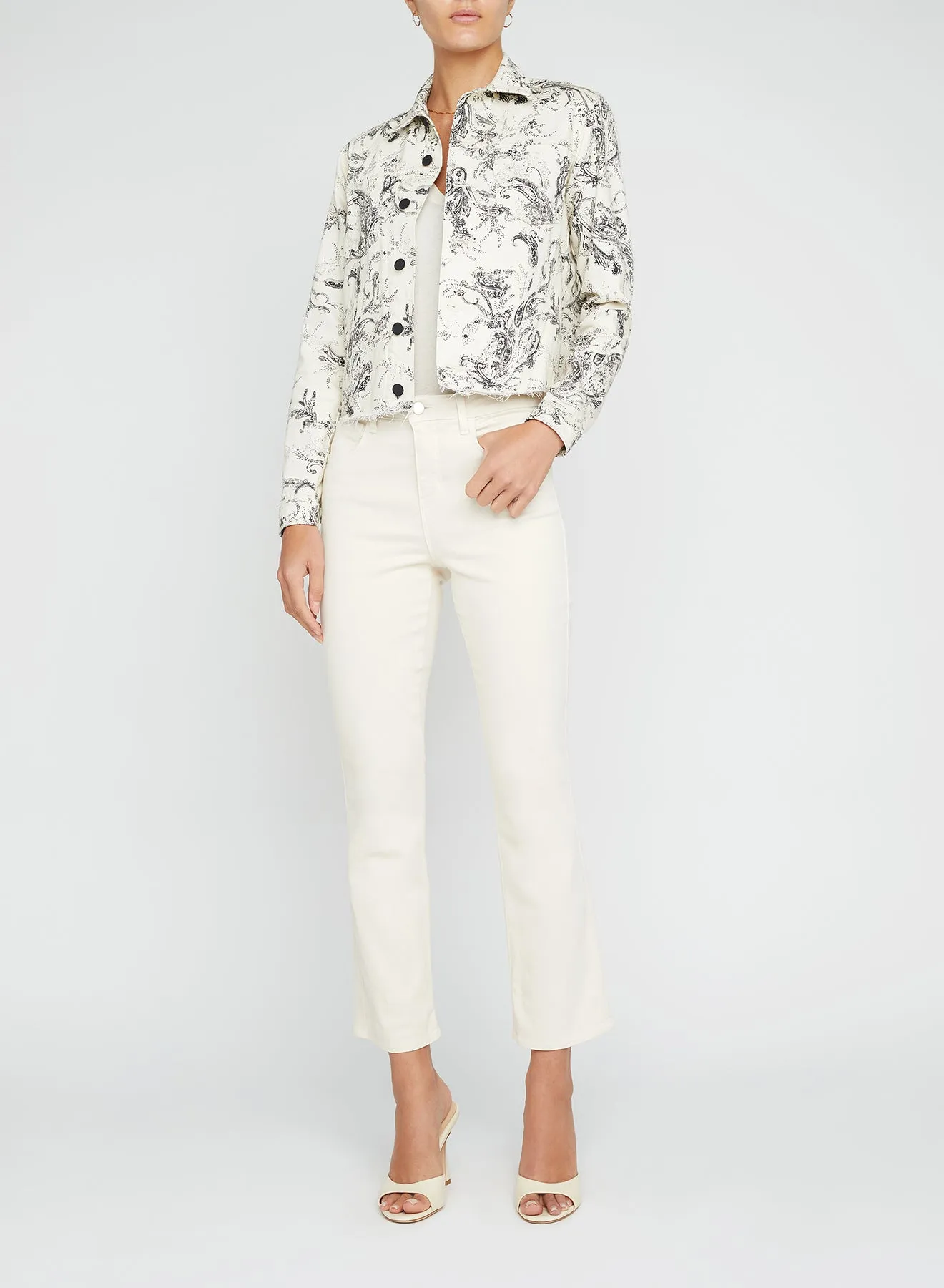 JANICE CROP JACKET (SKETCH PAISLEY) - L'AGENCE