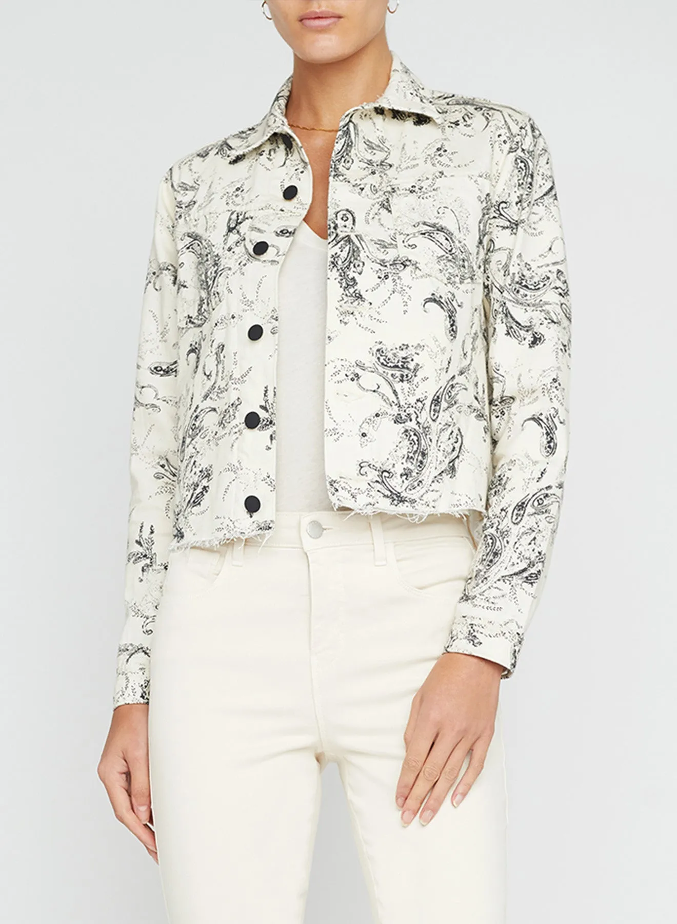 JANICE CROP JACKET (SKETCH PAISLEY) - L'AGENCE