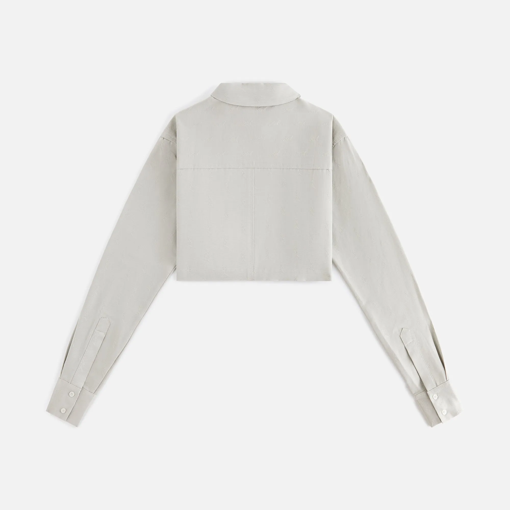 Kith Women Kylan Jacquard Faille Cropped Buttondown - Plaster